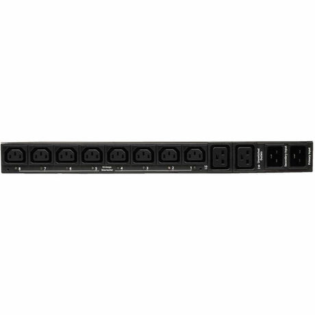 Eaton Tripp Lite Series 3.8kW Single-Phase Local Metered Automatic Transfer Switch PDU, Two 200-240V C20 Inlets, 8 C13 & 2 C19 Outputs, 1U, TAA — PDUMH20HVAT