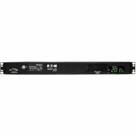 Eaton Tripp Lite Series 3.8kW Single-Phase Local Metered Automatic Transfer Switch PDU, Two 200-240V C20 Inlets, 8 C13 & 2 C19 Outputs, 1U, TAA — PDUMH20HVAT