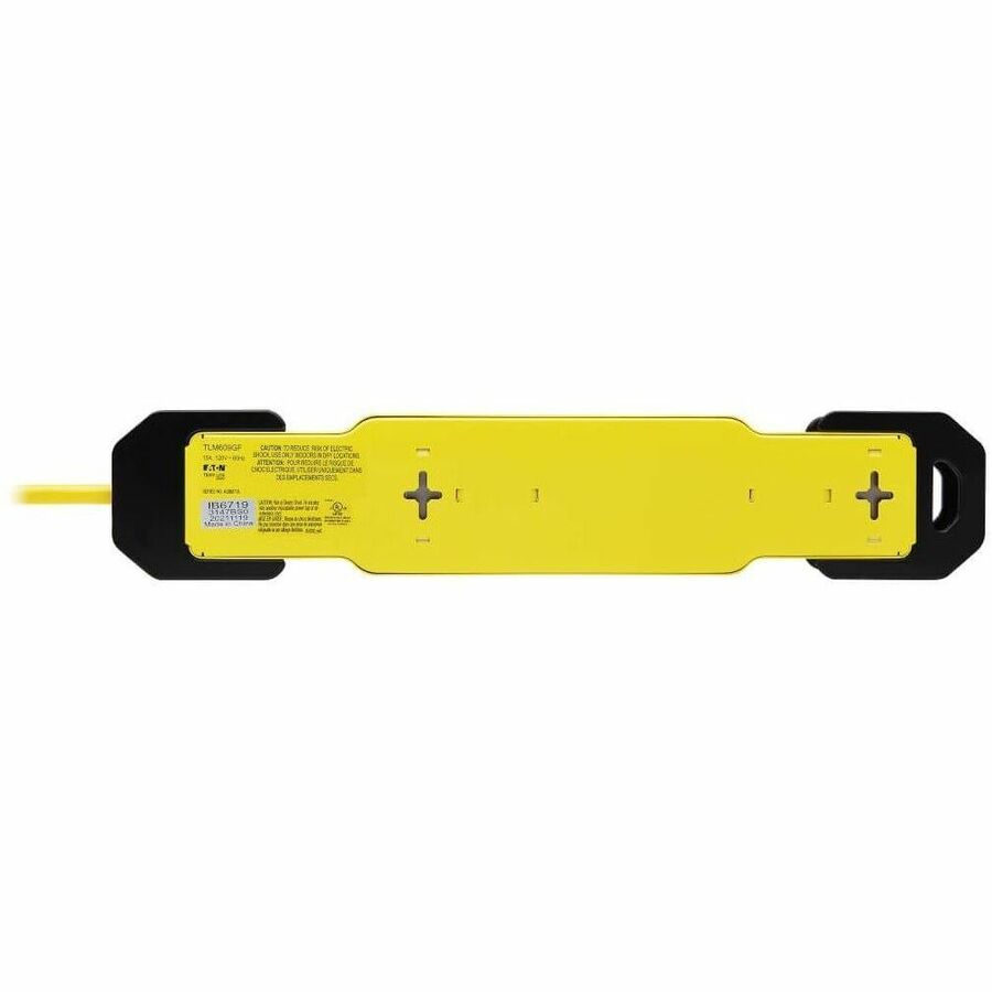 Eaton Tripp Lite Series Power It! 6-Outlet Safety Power Strip, 9 ft. (2.74 m) Cord & Clip, Hang Holes, Safety Covers, GFCI Plug — TLM609GF