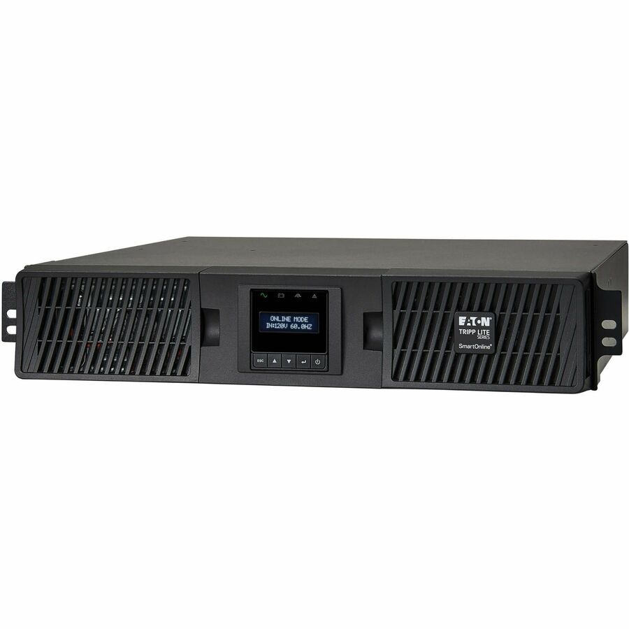 Eaton Tripp Lite Series SmartOnline 2000VA 1800W 120V Double-Conversion UPS - 7 Outlets, Extended Run, Network Card Included, LCD, USB, DB9, 2U Rack/Tower — SU2200RTXLCDN
