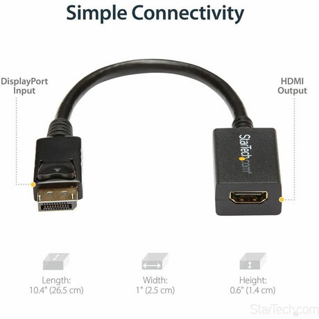 StarTech.com DisplayPort to VGA Adapter, Active DP to VGA Converter, 1080p Video DP to VGA Monitor Dongle, Latching DP Connector, Durable — DP2VGA