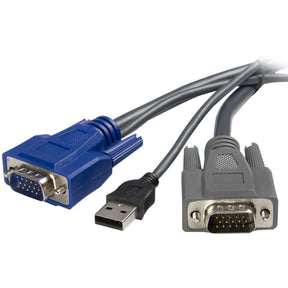 StarTech.com 2-in-1 - USB/ VGA cable - 4 pin USB Type A, HD-15 (M) - HD-15 (M) - 6 ft — SVUSBVGA6