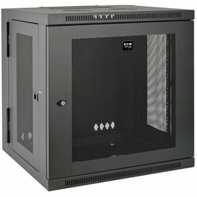 Eaton Tripp Lite Series SmartRack 10U Low-Profile Switch-Depth Wall-Mount Small Rack Enclosure, Hinged Back — SRW10US