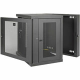 Eaton Tripp Lite Series SmartRack 10U Low-Profile Switch-Depth Wall-Mount Small Rack Enclosure, Hinged Back — SRW10US