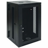 Eaton Tripp Lite Series SmartRack 18U Low-Profile Switch-Depth Wall-Mount Rack Enclosure Cabinet, Hinged Back — SRW18US