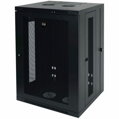 Eaton Tripp Lite Series SmartRack 18U Low-Profile Switch-Depth Wall-Mount Rack Enclosure Cabinet, Hinged Back — SRW18US