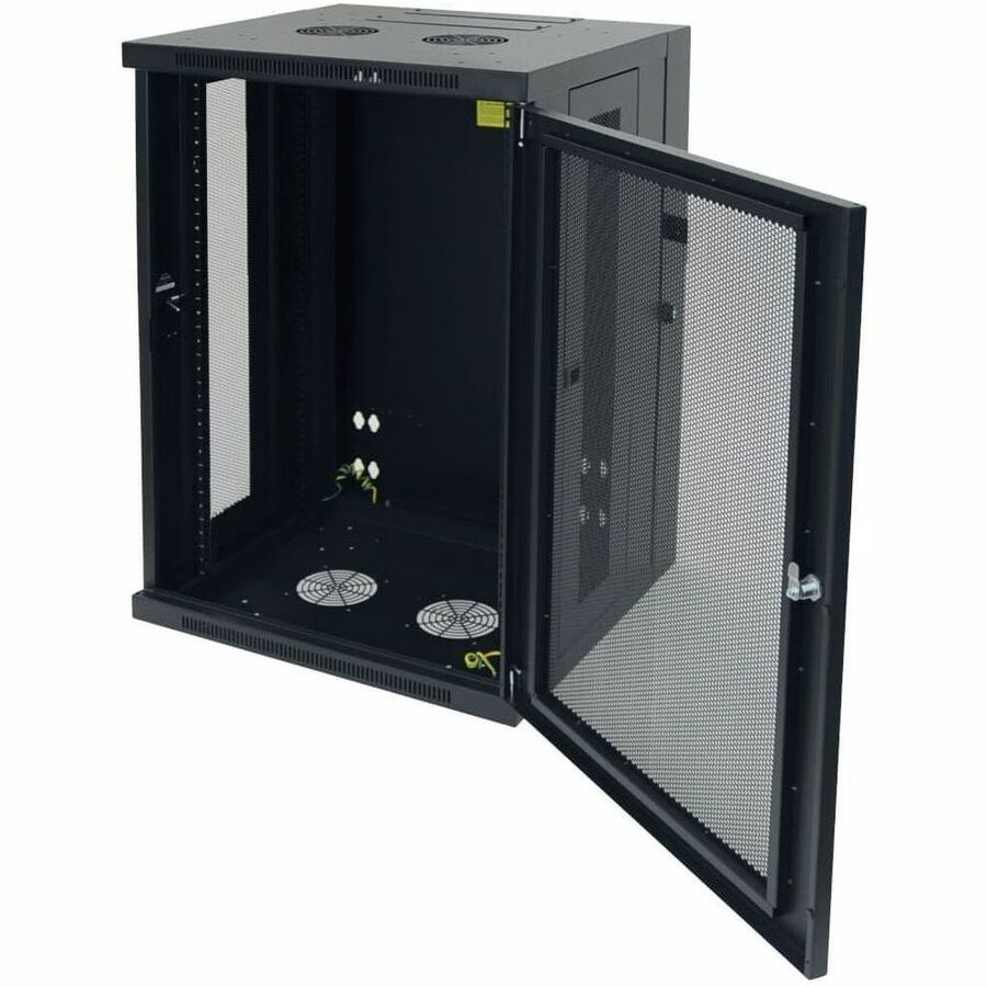 Eaton Tripp Lite Series SmartRack 18U Low-Profile Switch-Depth Wall-Mount Rack Enclosure Cabinet, Hinged Back — SRW18US