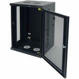 Eaton Tripp Lite Series SmartRack 18U Low-Profile Switch-Depth Wall-Mount Rack Enclosure Cabinet, Hinged Back — SRW18US