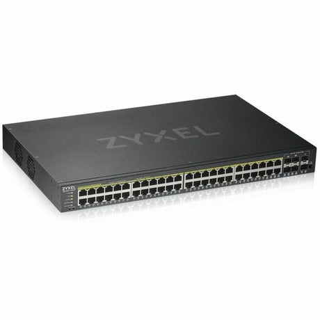 ZYXEL GS1920-48HPv2 48-Port Gigabit Smart Nebula Cloud Managed PoE Switch | 48 PoE+ Ports at 375W with 2 SFP Uplinks | TAA Compliant — GS1920-48HPv2