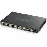ZYXEL GS1920-48HPv2 48-Port Gigabit Smart Nebula Cloud Managed PoE Switch | 48 PoE+ Ports at 375W with 2 SFP Uplinks | TAA Compliant — GS1920-48HPv2