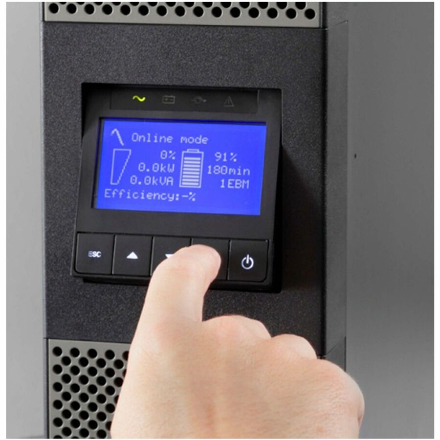 Eaton 9PX 1000VA 900W 120V Online Double-Conversion UPS - 5-15P, 8x 5-15R Outlets, Cybersecure Network Card Option, Extended Run, 2U Rack/Tower — 9PX1000RT