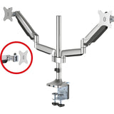 SIIG Dual Monitor Gas Spring Desk Mount with USB Port - 17" to 32" — CE-MT2X11-S1
