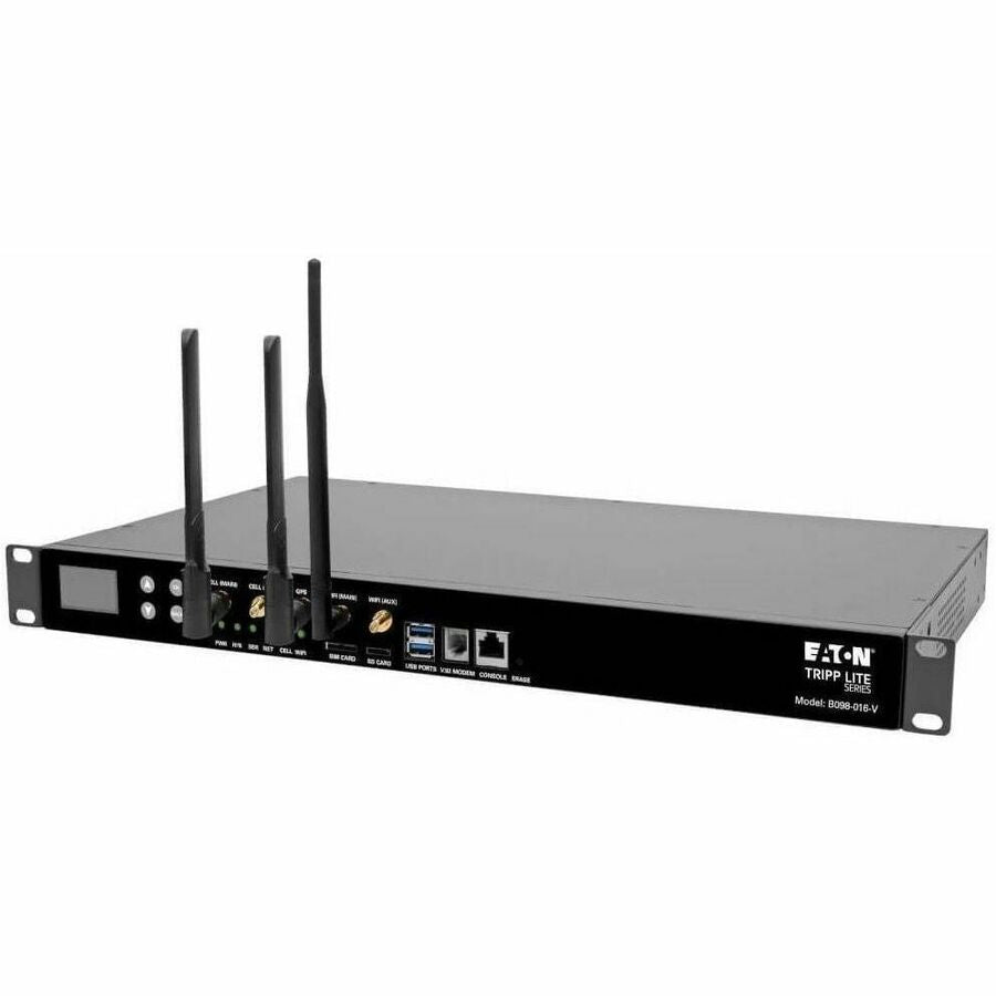 Eaton Tripp Lite Series 16-Port Console Server, USB Ports (2) - 4G LTE, Dual GbE NIC, 16Gb Flash, SD Card, Wi-Fi, Desktop/1U Rack, TAA — B098-016-V