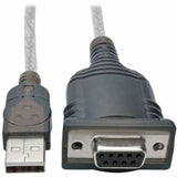 Eaton Tripp Lite Series USB to Null Modem Serial FTDI Adapter Cable with COM Retention (USB-A to DB9 M/F), 18-in. (45.72 cm) — U209-18N-NULL