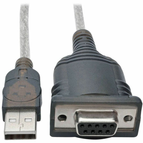 Eaton Tripp Lite Series USB to Null Modem Serial FTDI Adapter Cable with COM Retention (USB-A to DB9 M/F), 18-in. (45.72 cm) — U209-18N-NULL