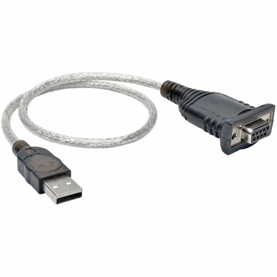 Eaton Tripp Lite Series USB to Null Modem Serial FTDI Adapter Cable with COM Retention (USB-A to DB9 M/F), 18-in. (45.72 cm) — U209-18N-NULL