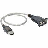 Eaton Tripp Lite Series USB to Null Modem Serial FTDI Adapter Cable with COM Retention (USB-A to DB9 M/F), 18-in. (45.72 cm) — U209-18N-NULL