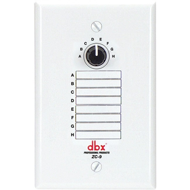 dbx ZC9 Wall-Mounted Zone Controller — DBXZC9V