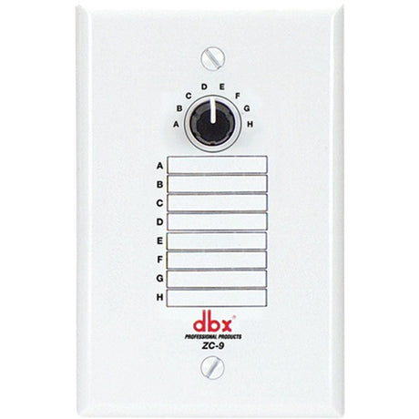dbx ZC9 Wall-Mounted Zone Controller — DBXZC9V