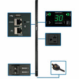 Eaton 2.9kW Single-Phase Monitored PDU with LX Platform Interface, 120V Outlets (24 5-15/20R), L5-30P Plug, 0U Vertical, TAA — PDUMNV30LX