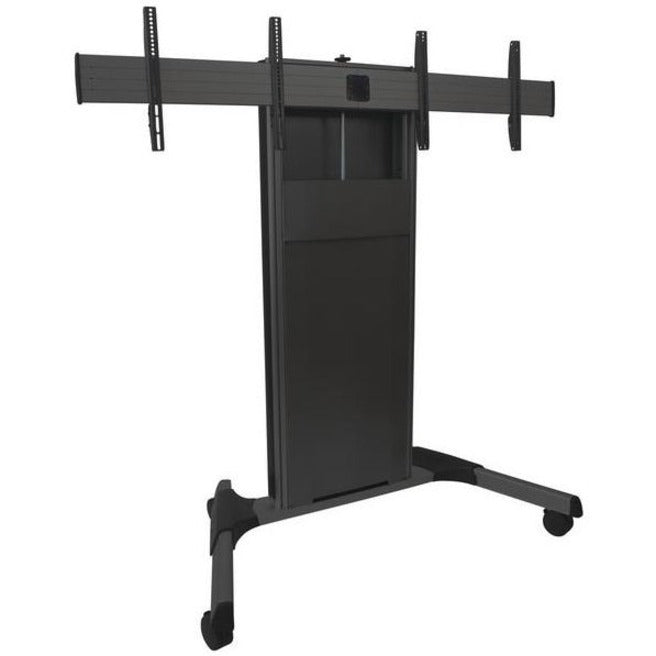Chief Fusion Ultrawide X-Large Height Adjustable Mobile TV Cart - For Displays 55-100" - Black — XPA1UB