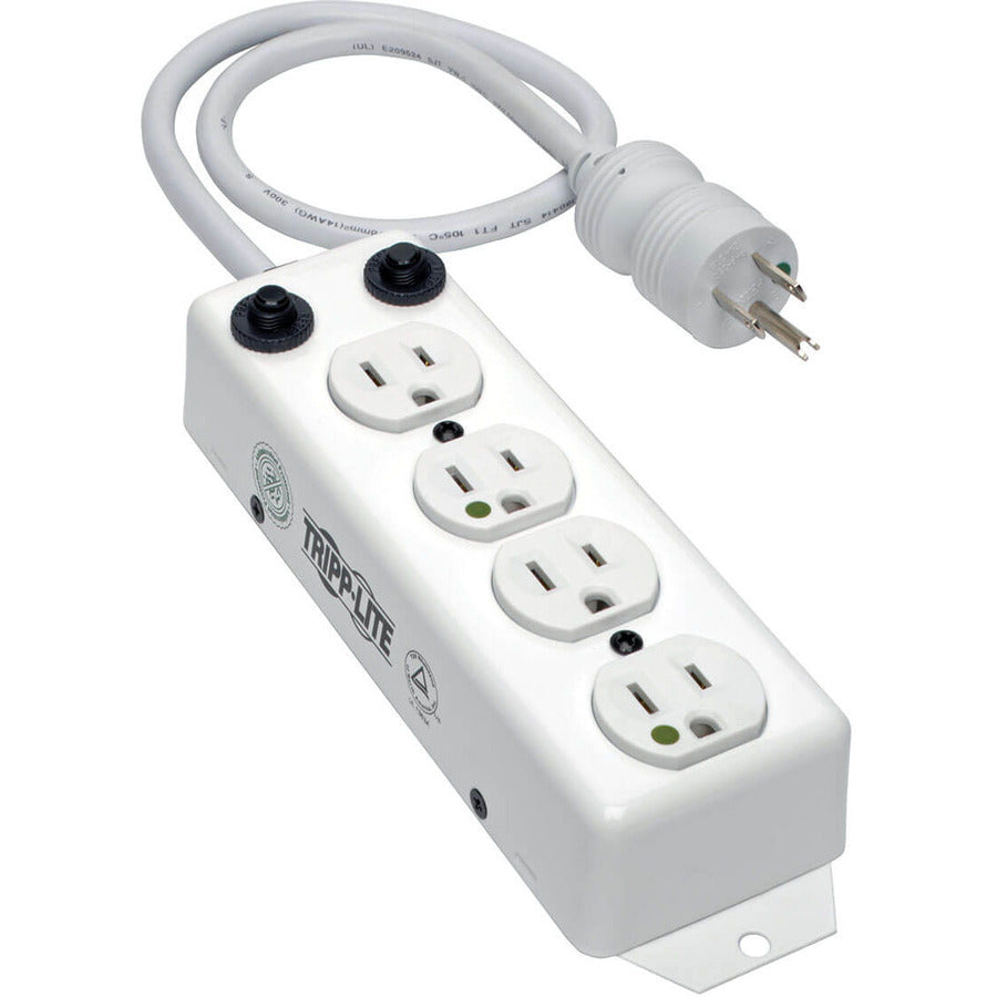 Eaton Tripp Lite Series Safe-IT UL 1363A Medical-Grade Power Strip for Patient-Care Vicinity, 4x 15A Hospital-Grade Outlets, Safety Covers, 7 ft. Cord — PS-407-HG-OEM