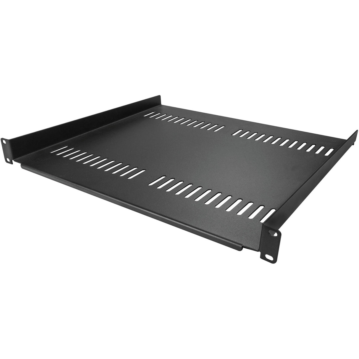 StarTech.com 1U Vented Server Rack Cabinet Shelf - Fixed 16" Deep Cantilever Rackmount Tray for 19" Data/AV/Network Enclosure w/Cage Nuts — CABSHELF116V