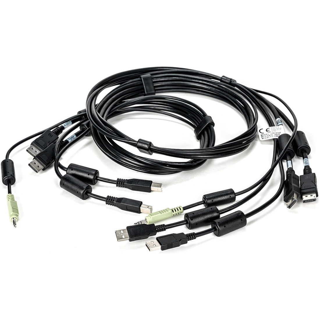 Vertiv Avocent Dual USB Keyboard and Mouse, Dual DisplayPort and Audio Cable, 6 ft. for Vertiv Avocent SV and SC Series Switches — CBL0108