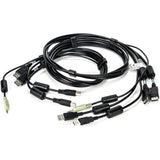 Vertiv Avocent Dual USB Keyboard and Mouse, Dual DisplayPort and Audio Cable, 6 ft. for Vertiv Avocent SV and SC Series Switches — CBL0108