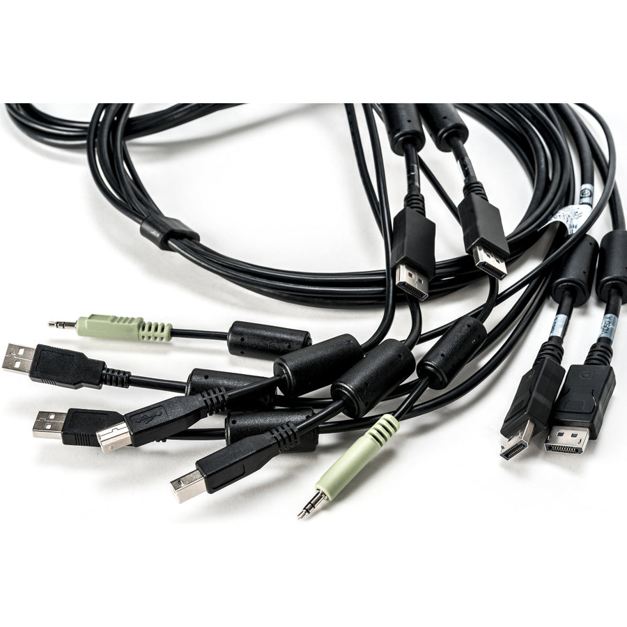 Vertiv Avocent Dual USB Keyboard and Mouse, Dual DisplayPort and Audio Cable, 6 ft. for Vertiv Avocent SV and SC Series Switches — CBL0108