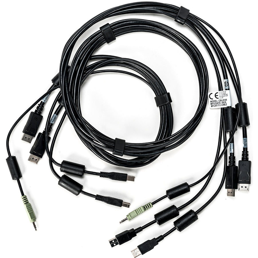Vertiv Avocent Dual USB Keyboard and Mouse, Dual DisplayPort and Audio Cable, 6 ft. for Vertiv Avocent SV and SC Series Switches — CBL0108