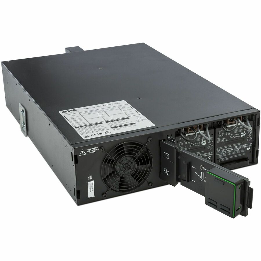 APC Smart-UPS On-Line, 5kVA, Rackmount 3U, 208V, 2x L6-20R+2x L6-30R NEMA outlets, Network Card+SmartSlot, Extended runtime, W/ rail kit [TAA] — SRT5KRMXLTUS
