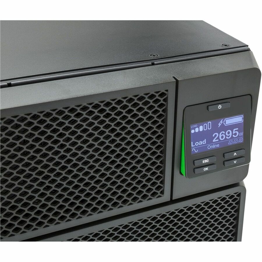 APC Smart-UPS On-Line, 5kVA, Rackmount 3U, 208V, 2x L6-20R+2x L6-30R NEMA outlets, Network Card+SmartSlot, Extended runtime, W/ rail kit [TAA] — SRT5KRMXLTUS