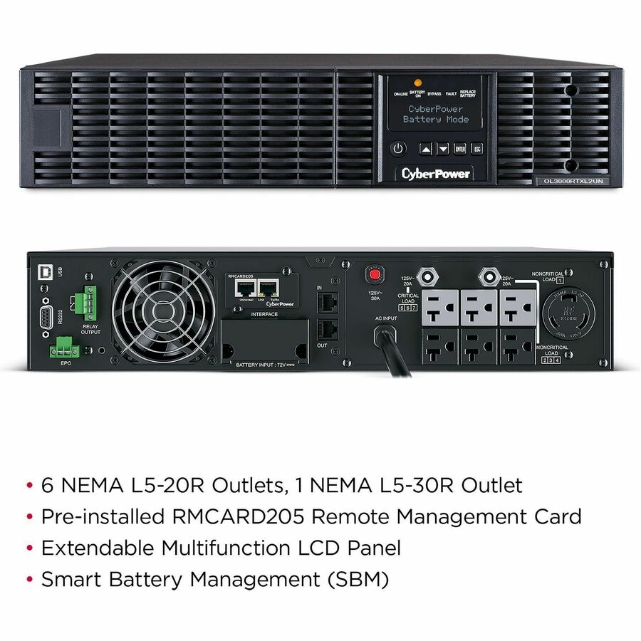 CyberPower OL3000RTXL2UN Smart App Online UPS Systems — OL3000RTXL2UN