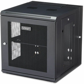 StarTech.com 4-Post 12U Wall Mount Network Cabinet, 19" Hinged Wall-Mounted Server Rack for IT Equipment, Flexible Lockable Rack Enclosure — RK1224WALHM