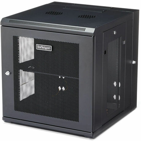 StarTech.com 4-Post 12U Wall Mount Network Cabinet, 19" Hinged Wall-Mounted Server Rack for IT Equipment, Flexible Lockable Rack Enclosure — RK1224WALHM