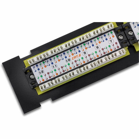 TRENDnet 12-Port Cat6 Unshielded Patch Panel, TC-P12C6V, Wall Mount, Included 89D Bracket, Vertical or Horizontal Installation, Compatible w/ Cat5e & Cat6 RJ45 Cabling, 110 IDC Type Terminal Blocks — TC-P12C6V