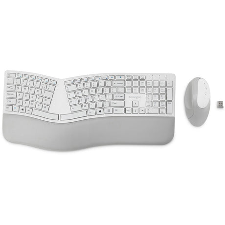 Kensington Pro Fit Ergo Wireless Keyboard and Mouse-Gray — K75407US