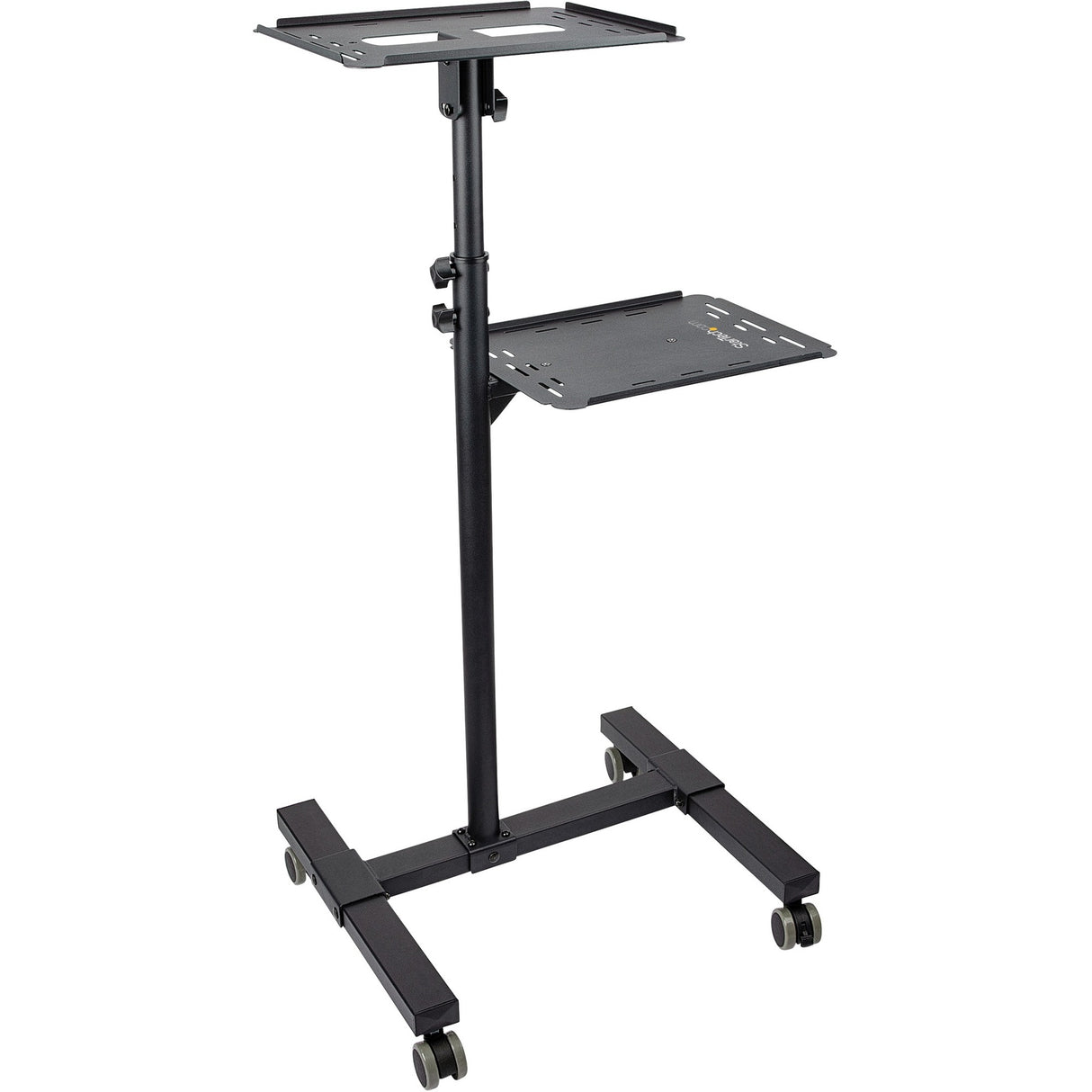 StarTech.com Mobile Projector and Laptop Stand/Cart, Heavy Duty Portable Projector Stand/Presentation Cart (22lb/shelf), Height Adjustable — ADJPROJCART
