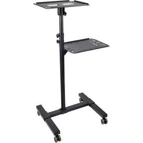 StarTech.com Mobile Projector and Laptop Stand/Cart, Heavy Duty Portable Projector Stand/Presentation Cart (22lb/shelf), Height Adjustable — ADJPROJCART
