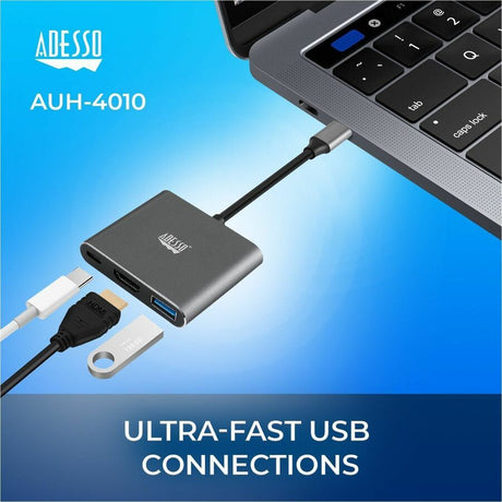 Adesso 3-IN-1 USB-C Multi-Port Docking Station (TAA Compliant) — AUH-4010