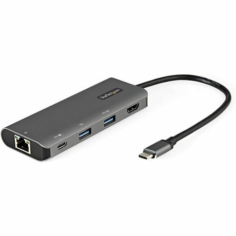 StarTech.com USB C Multiport Adapter - 10Gbps USB 3.1 Gen 2 Type-C Mini Dock - 4K 30Hz HDMI - 100W PD Passthrough - 3xUSB/GbE - 10" Cable — DKT31CHPDL