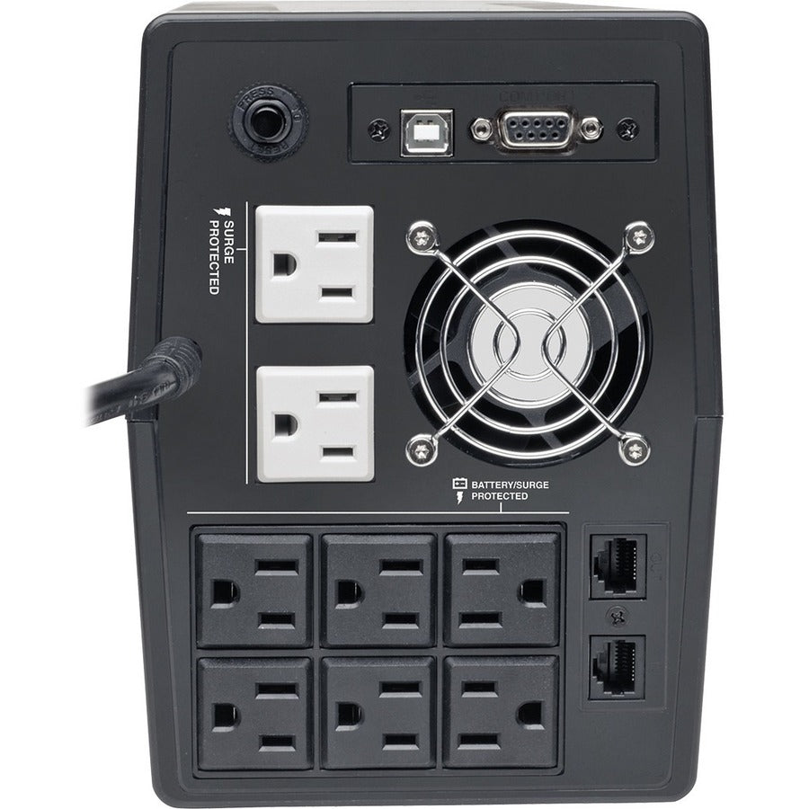 Eaton Tripp Lite Series 1440VA 1200W Line-Interactive UPS - 8 NEMA 5-15R Outlets, AVR, 120V, 50/60 Hz, USB, LCD, Tower — SMART1500TSU