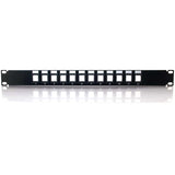 C2G 12-Port Blank Keystone/Multimedia Patch Panel — 03857