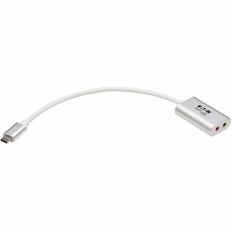 Eaton Tripp Lite Series 2-Port USB-C to 3.5 mm Stereo Audio Adapter - USB 2.0, Silver — U437-002