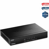 TRENDnet 5-Port 2.5Gb Multi-Gigabit Unmanaged Gaming Switch, TEG-S350, 5 x 2.5GBASE-T Ports, 25Gbps Switching Capacity, Ethernet Splitter, NDAA & TAA Compliant, Fanless, Lifetime Protection, Black — TEG-S350