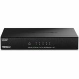 TRENDnet 5-Port 2.5Gb Multi-Gigabit Unmanaged Gaming Switch, TEG-S350, 5 x 2.5GBASE-T Ports, 25Gbps Switching Capacity, Ethernet Splitter, NDAA & TAA Compliant, Fanless, Lifetime Protection, Black — TEG-S350