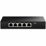 TRENDnet 5-Port 2.5Gb Multi-Gigabit Unmanaged Gaming Switch, TEG-S350, 5 x 2.5GBASE-T Ports, 25Gbps Switching Capacity, Ethernet Splitter, NDAA & TAA Compliant, Fanless, Lifetime Protection, Black — TEG-S350