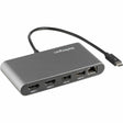 StarTech.com Thunderbolt 3 Mini Dock - Portable Dual Monitor TB3 Laptop Docking Station HDMI 4K 60Hz - 2x USB-A & GbE - 28cm (11") cable — TB3DKM2HDL