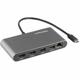 StarTech.com Thunderbolt 3 Mini Dock - Portable Dual Monitor TB3 Laptop Docking Station HDMI 4K 60Hz - 2x USB-A & GbE - 28cm (11") cable — TB3DKM2HDL